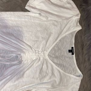 White ruched top